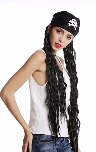 wig-me-up-90895-piraten-per-cke-mit-totenkopf-bandana-schwarz-70-cm image 7