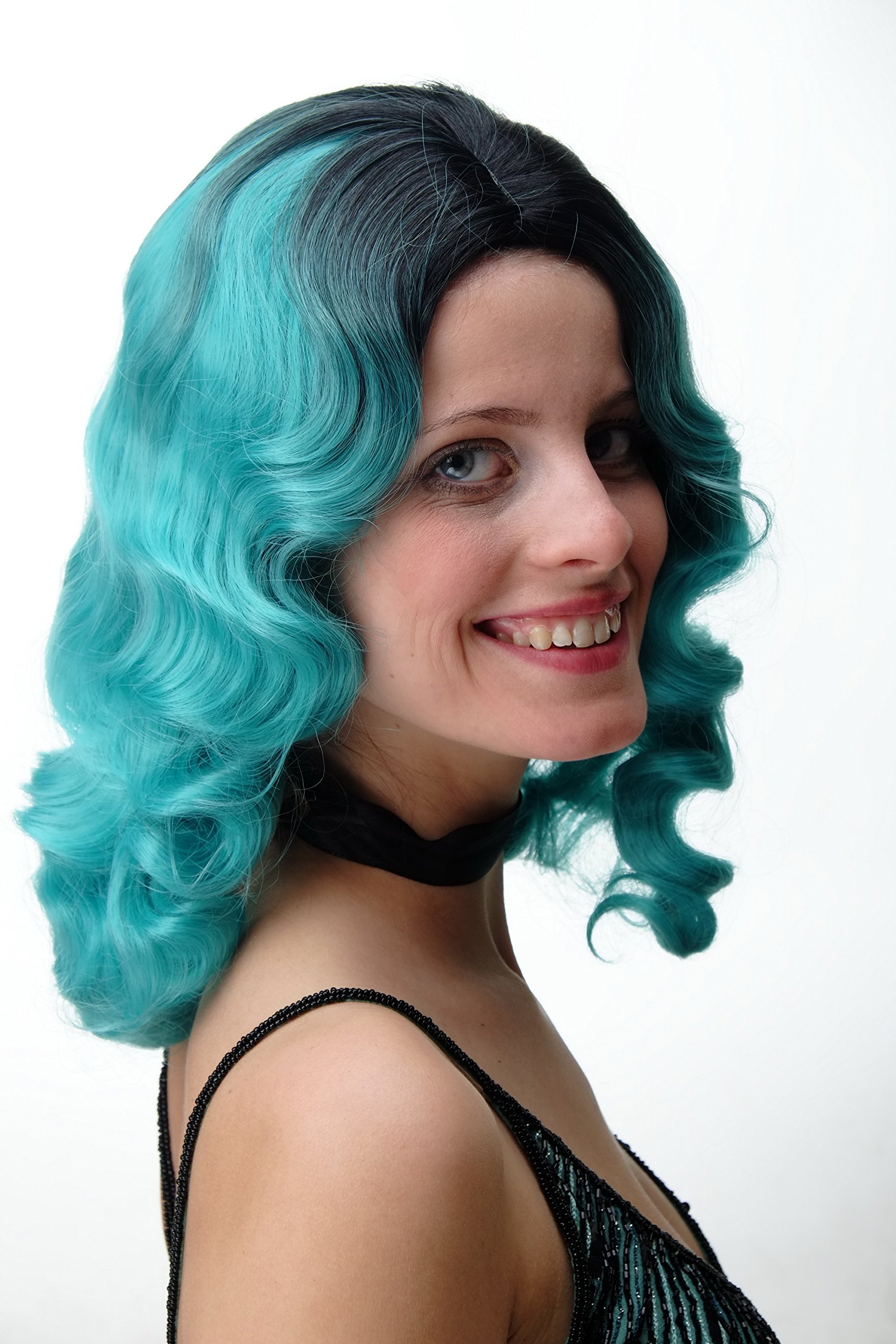 wig-me-up-gfw1860-damenper-cke-hollywood-ombre-schwarz-t-rkis-lang image 3