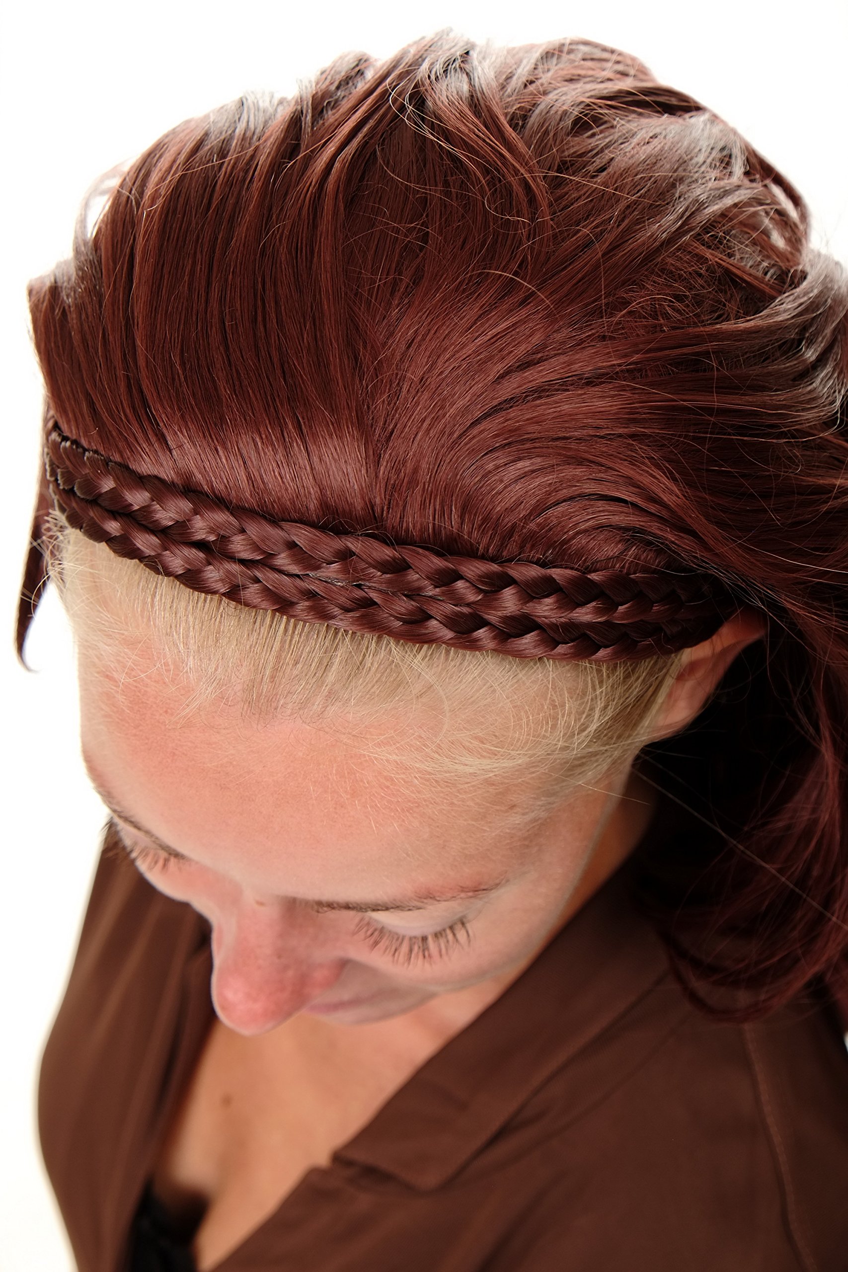 wig-me-up-90607-35-halbper-cke-rostbraun-60-cm-wetlook-mit-flecht-haarreif image 6