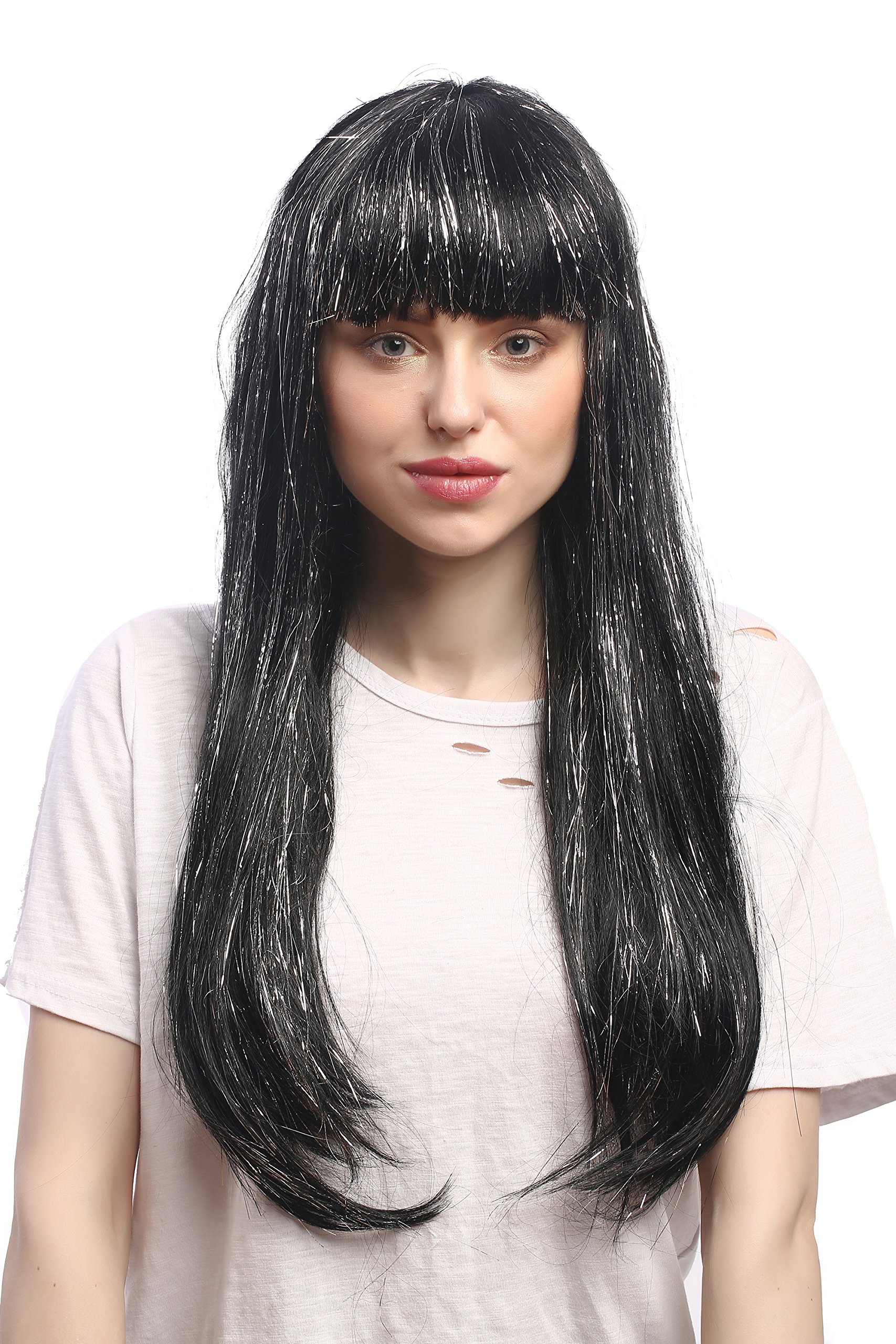 wig-me-up-90799-za103-silver-damenper-cke-schwarz-mit-pony-und-silber-glitter-55 image 1