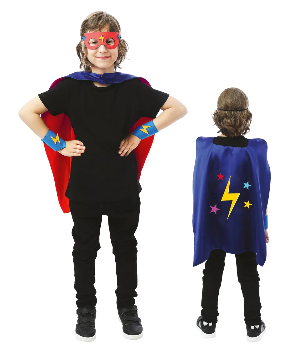 p-tit-clown-23311-superhelden-kost-m-set-kinder-mit-wendeumhang-manschetten-mask image 1