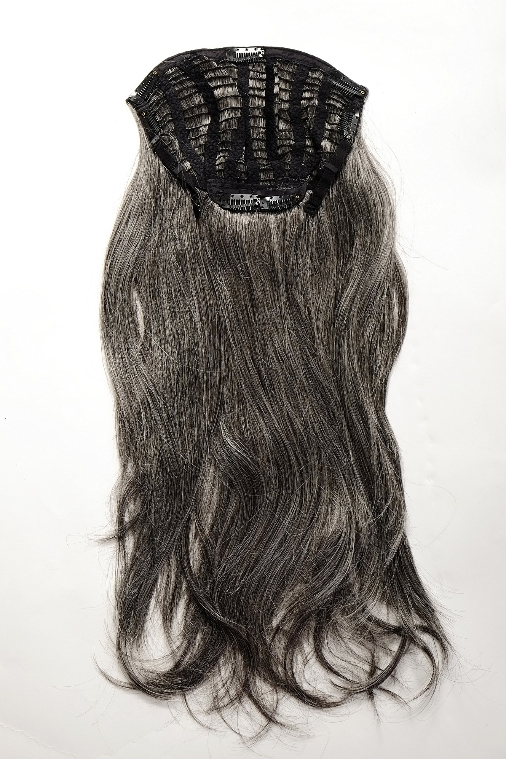 wig-me-up-h9505-44-clip-in-haarteil-3-4-per-cke-60-cm-dunkelbraun-grau image 3