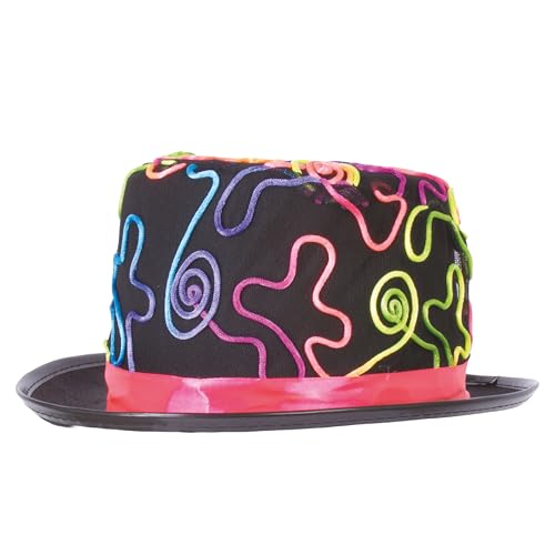 p-tit-clown-46503-zylinder-filz-schwarz-mit-neon-kordel-erwachsene image 8