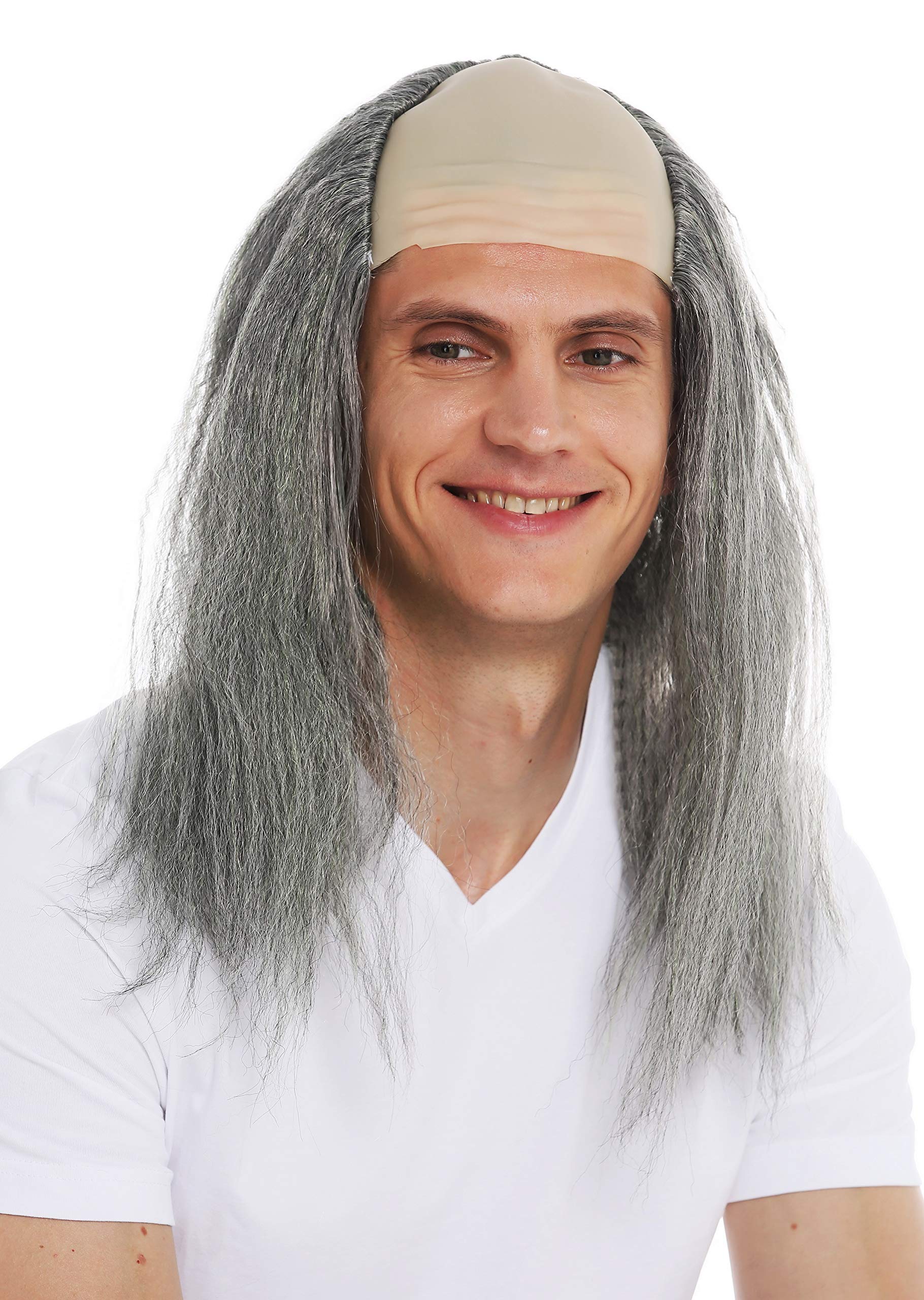 wig-me-up-bl201503-per-cke-herren-igor-stirnglatze-grau-gr-n-lang image 5