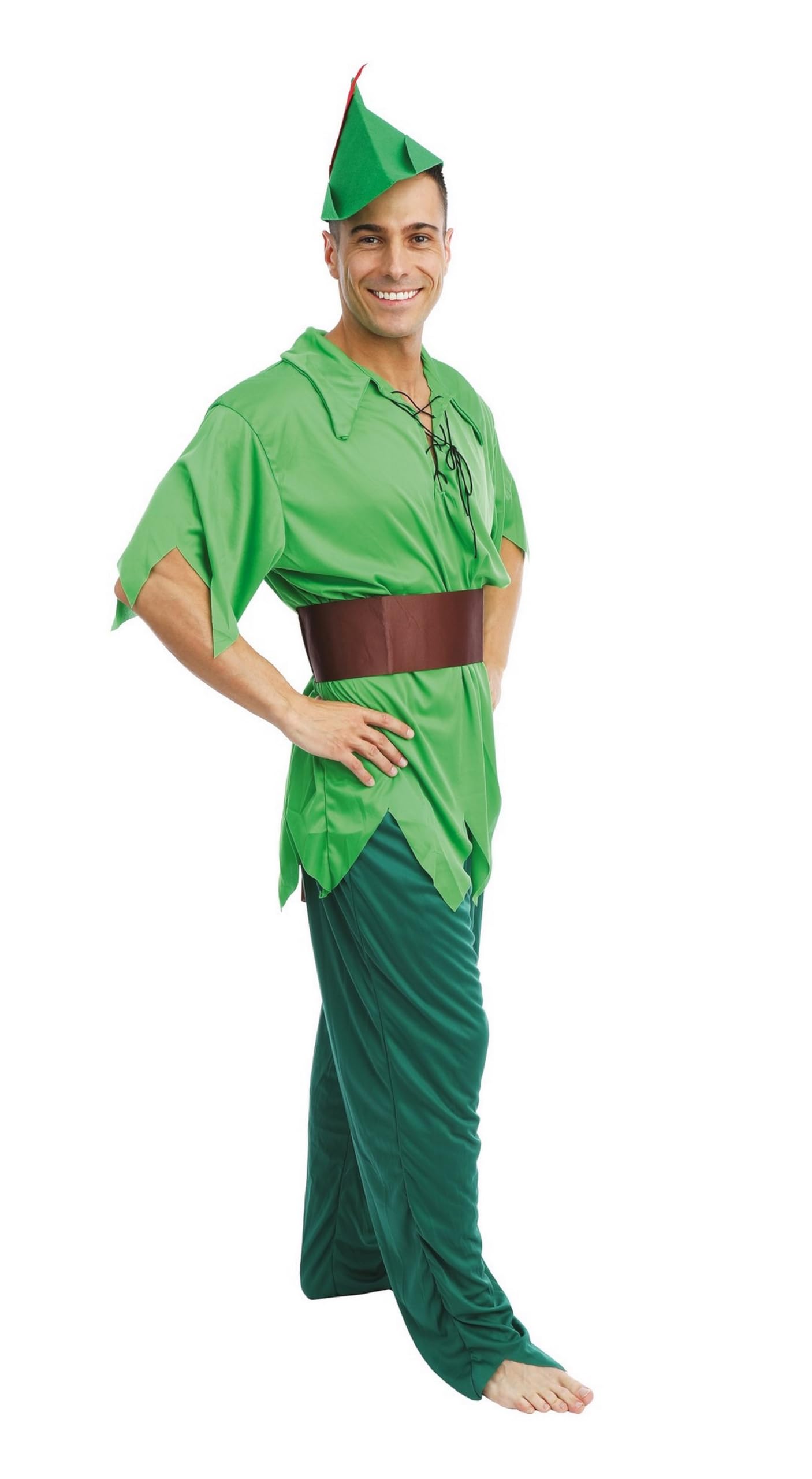 p-tit-clown-peter-kost-m-erwachsene-gr-n-polyester-karneval image 2