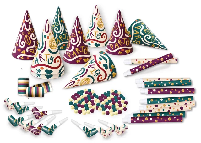 ptit-clown-23444-party-set-f-r-10-personen-mehrfarbig image 1