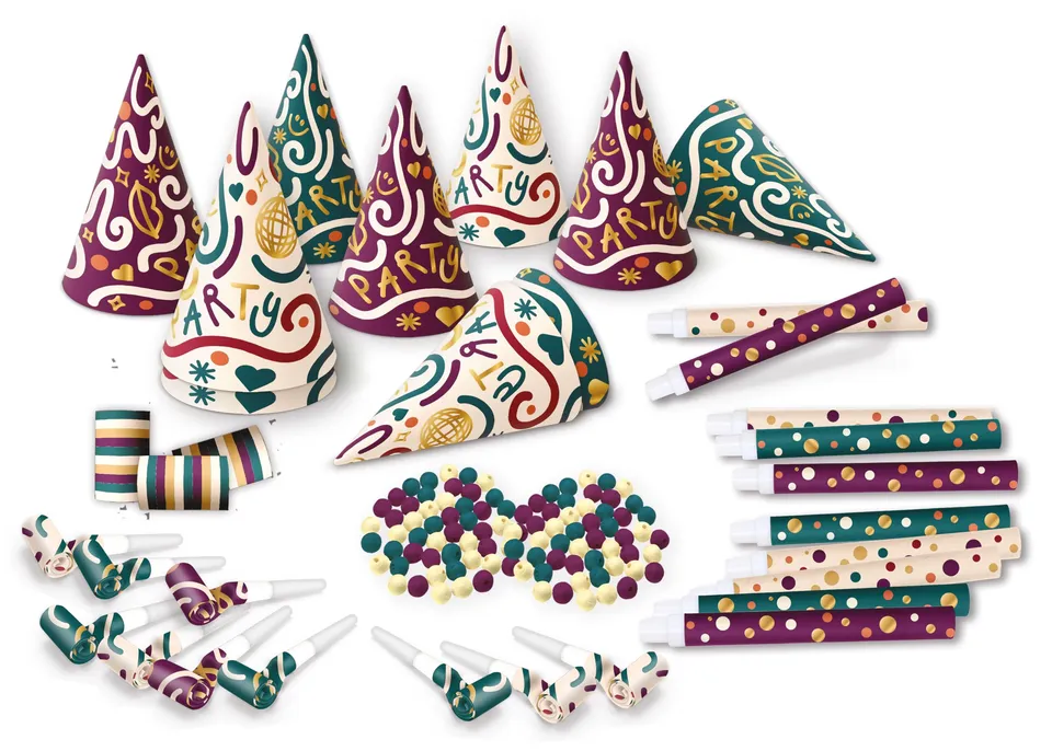 ptit-clown-23444-party-set-f-r-10-personen-mehrfarbig image 1