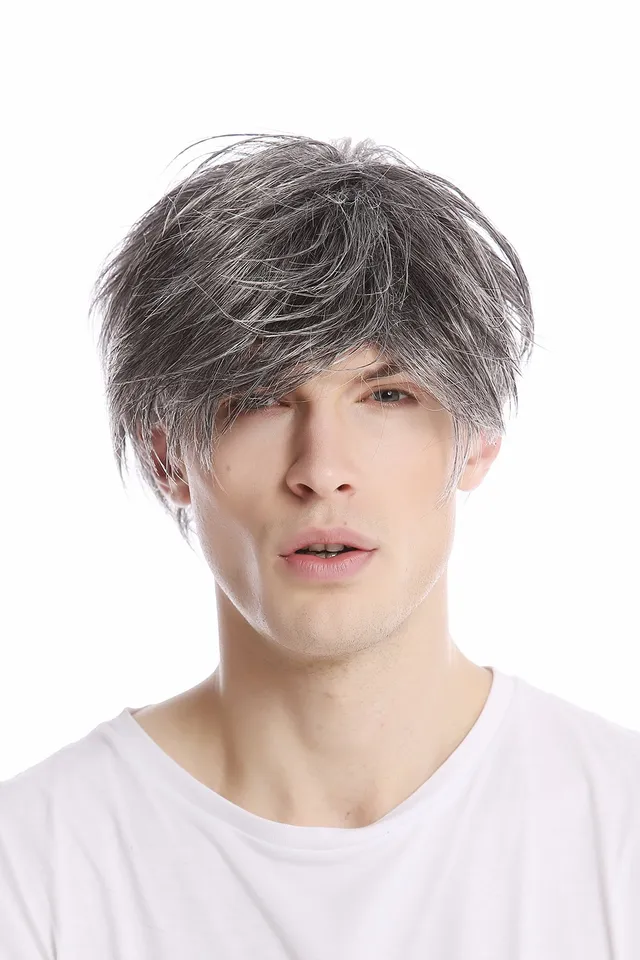 wig-me-up-gfw387-44-herrenper-cke-kurz-wild-grau-dunkelgrau-schwarz-meliert image 1