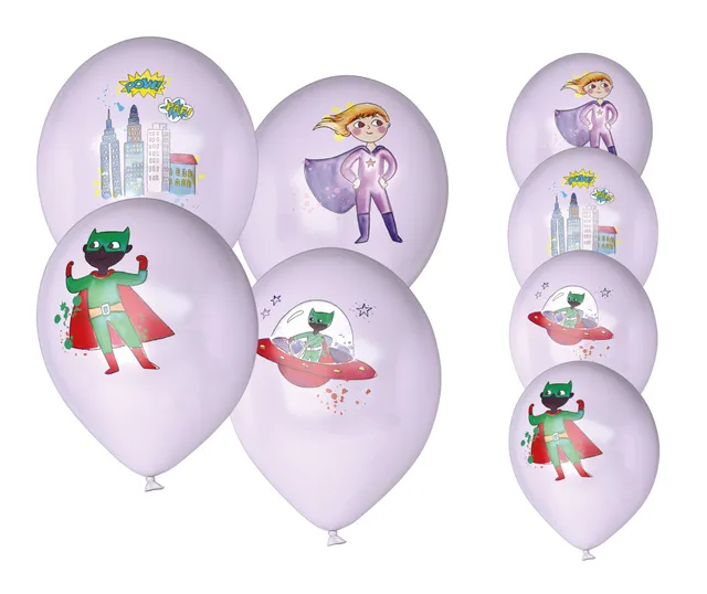 p-tit-clown-re22468-luftballon-set-superhelden-30-cm-8-st-ck image 1