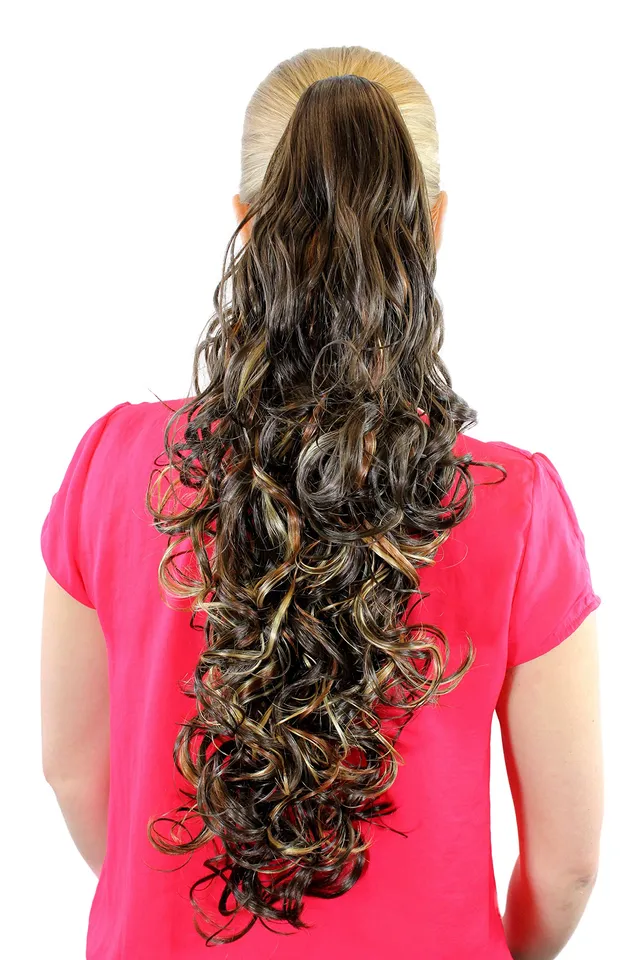 wig-me-up-jl-3113-6hlm033-zopf-haarteil-extension-60-cm-braun-rotbraun-lockig image 1