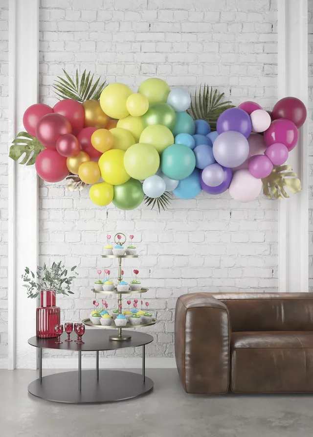 p-tit-clown-c-l-luftballons-30-cm-50-st-ck-regenbogen image 1