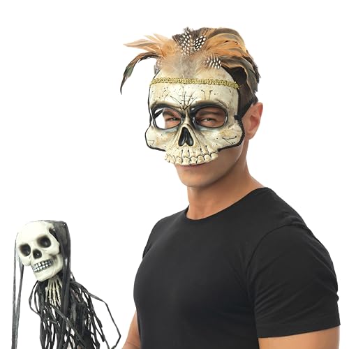 p-tit-clown-demi-masque-vaudou-voodoo-halbmaske image 7