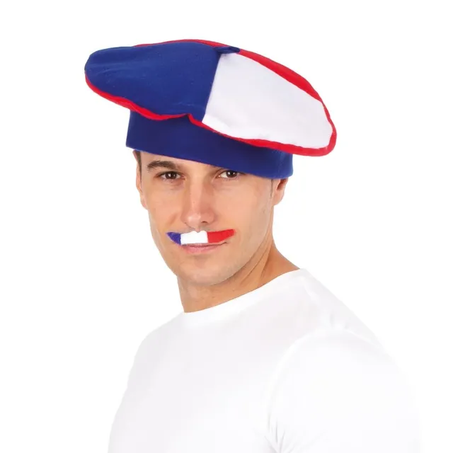 p-tit-clown-22382-barett-blau-wei-rot-frankreich-fans-polyester image 1