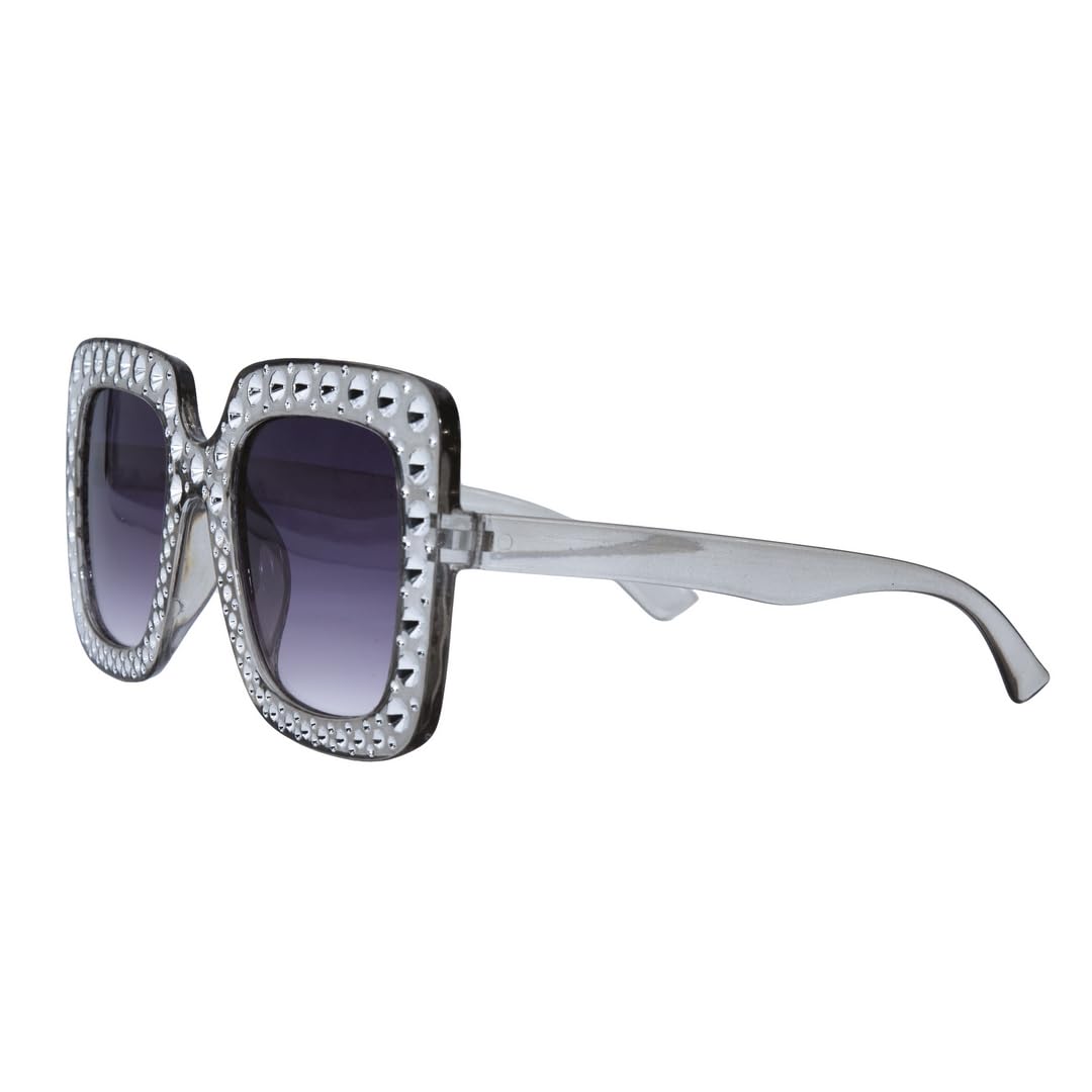 ptit-clown-disco-brille-silber-strass-sonnenbrille-einheitsgr-e image 3