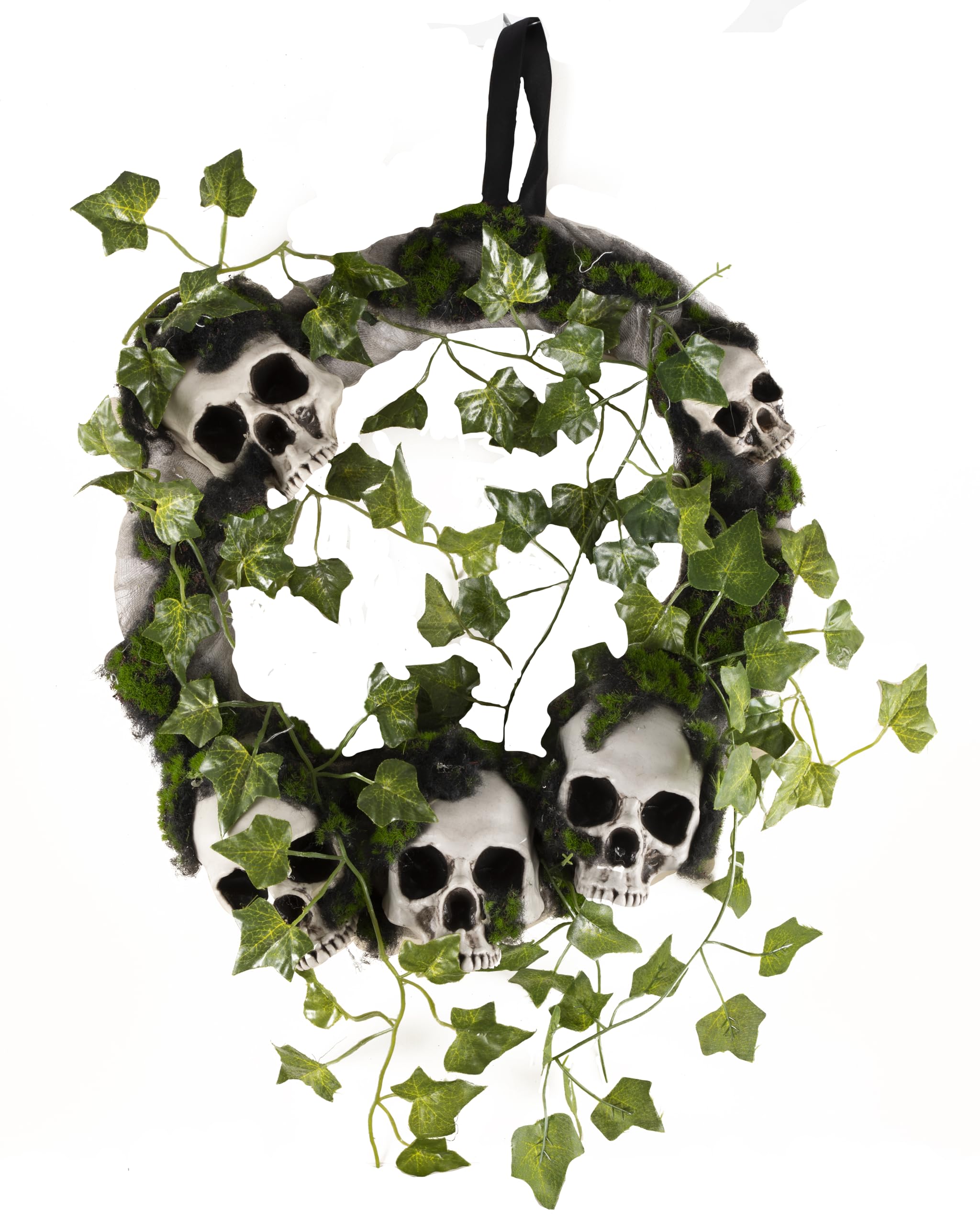 p-tit-clown-halloween-t-rkranz-mit-blumen-und-totenkopf-gold-rot image 6