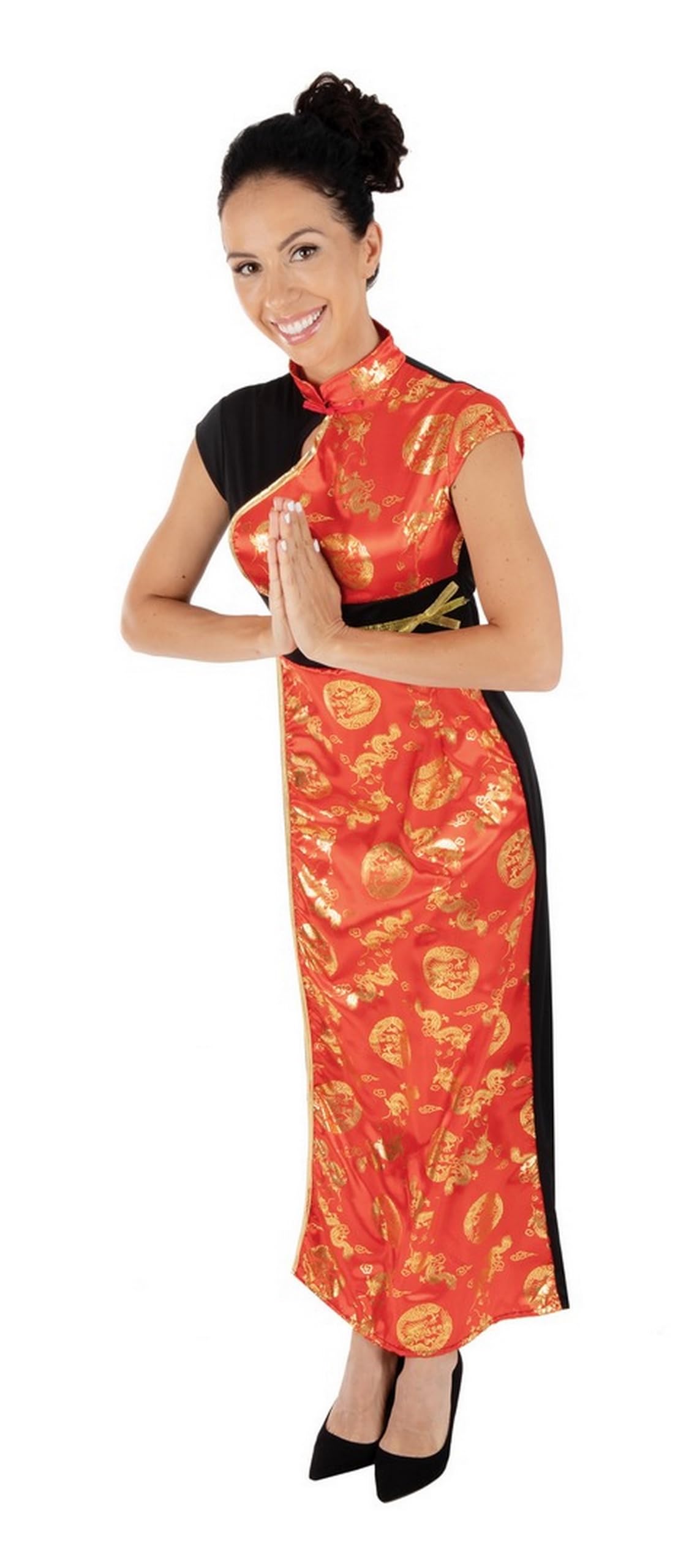 p-tit-clown-chinesisches-kleid-erwachsene-rot-polyester-kost-m image 4