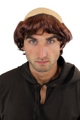 wig-me-up-739-p33-per-cke-mittelalter-m-nch-tonsur-priester-braun image 6