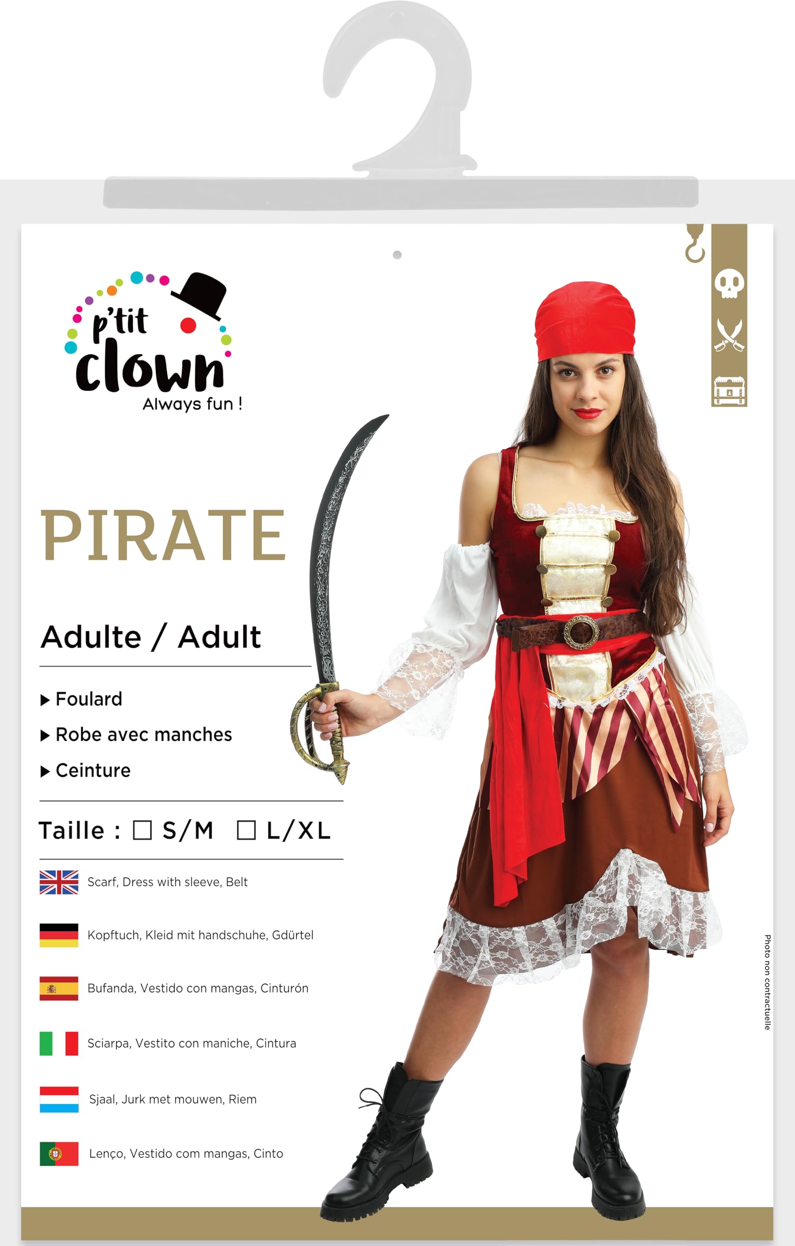 ptit-clown-luxus-piratenkost-m-damen-piratin-karnevalskost-m-aus-polyester image 5