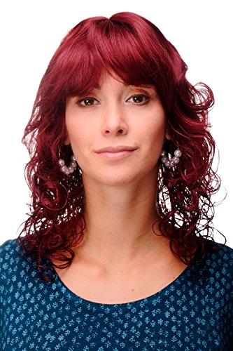 wig-me-up-mc008-39-damen-per-cke-romantik-granatrot-gelockt-halblang-45-cm image 5