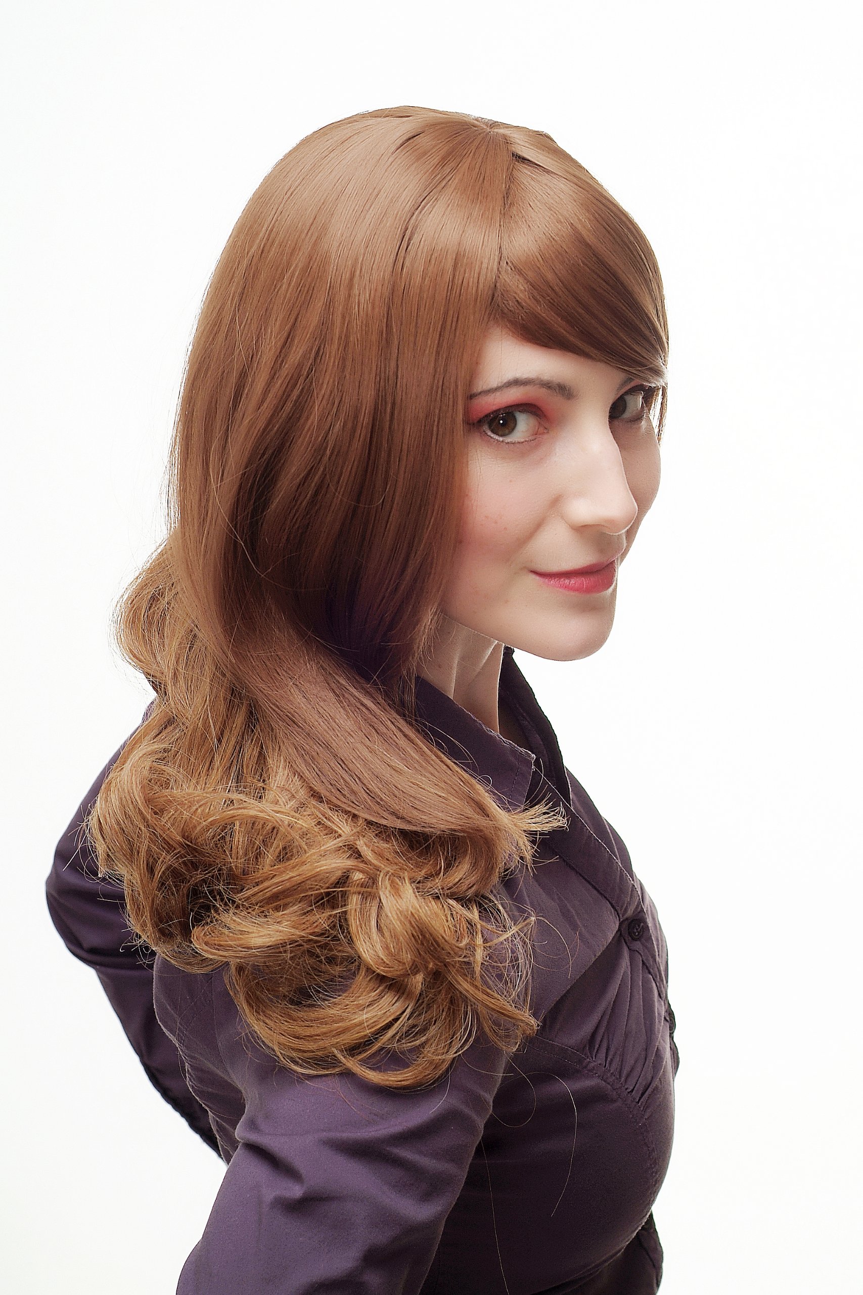 wig-me-up-sa077-damenper-cke-braun-dunkelblond-lang-mit-scheitel-gewellt image 2