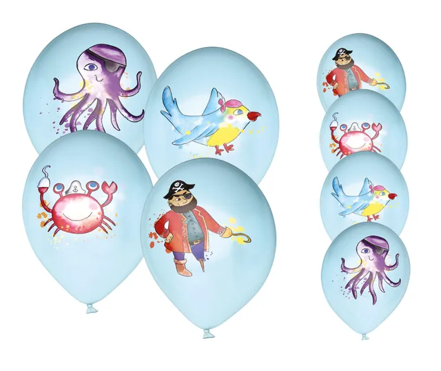 p-tit-clown-re22466-luftballons-piraten-30-cm-8-st-ck image 1