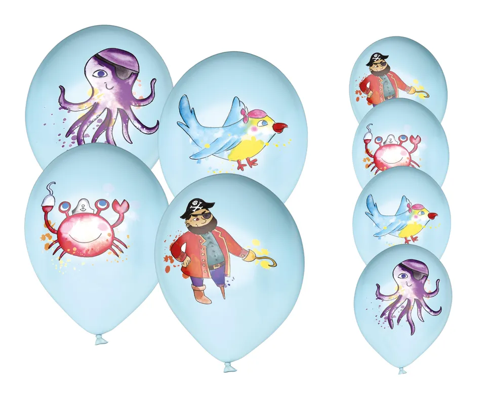 p-tit-clown-re22466-luftballons-piraten-30-cm-8-st-ck image 1