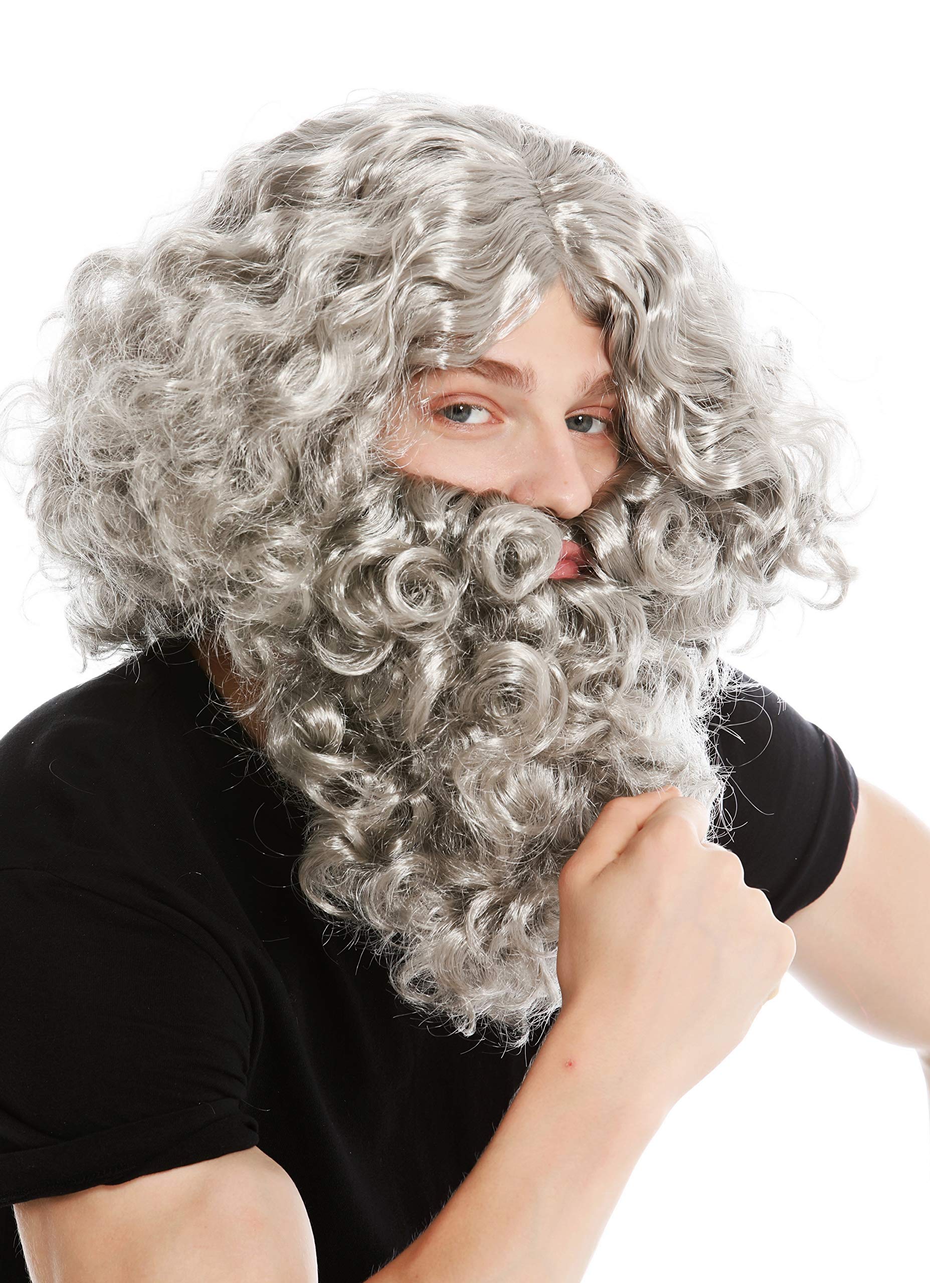 wig-me-up-8115-per-cke-vollbart-set-schwarz-eremit-ca-40-cm image 6