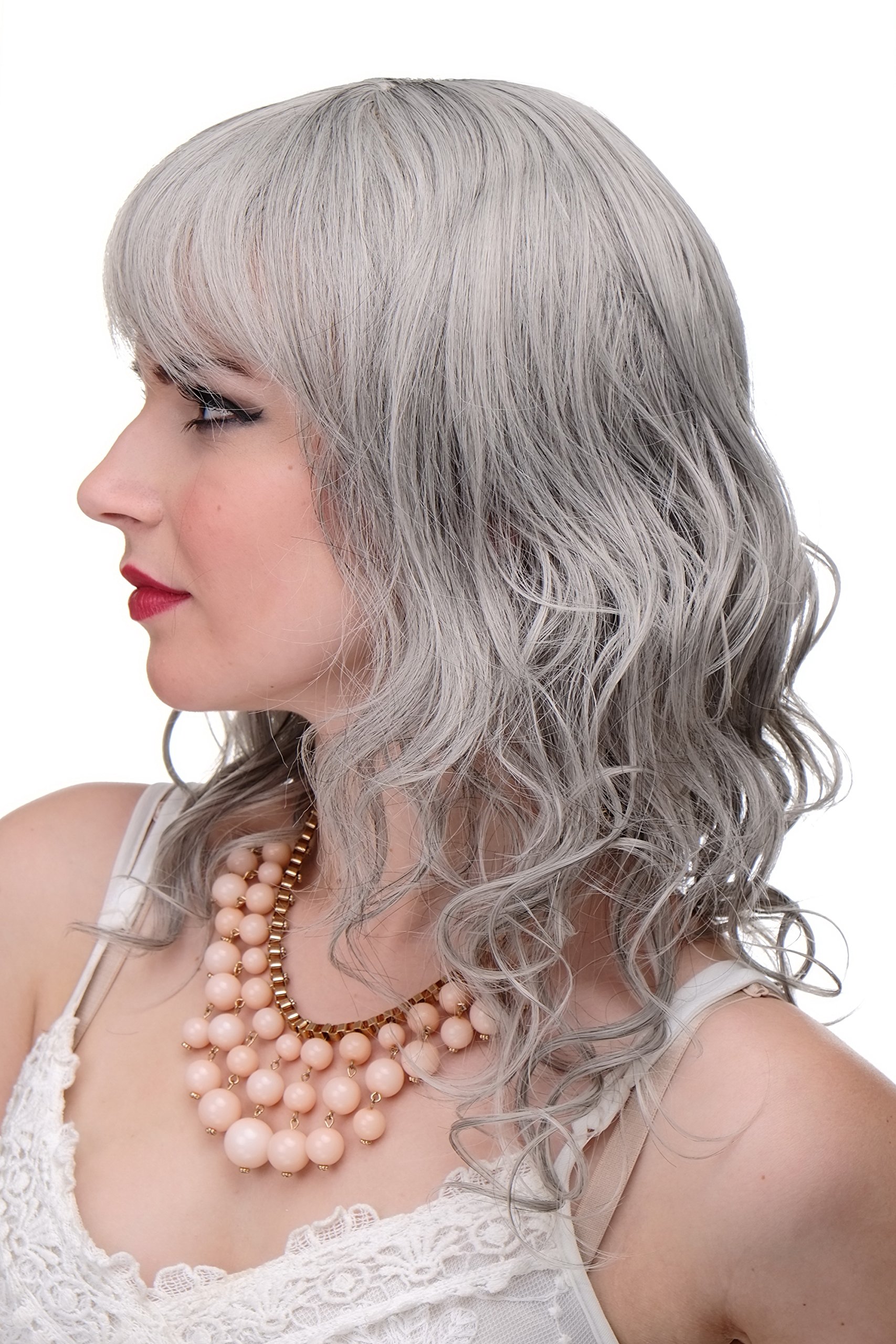 wig-me-up-5019-51-damen-per-cke-halblang-wetlook-grau-50-cm image 2