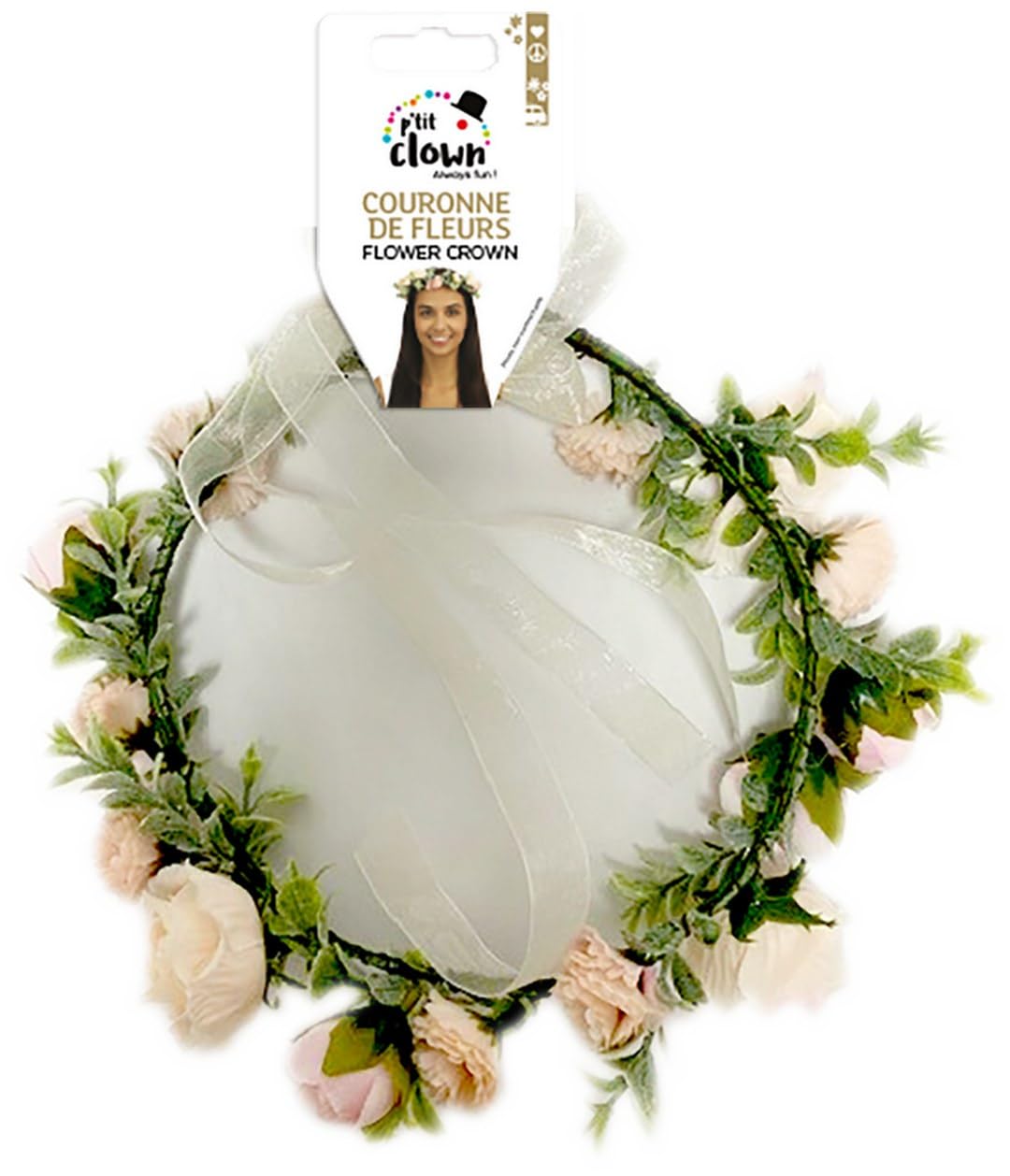 ptit-clown-23822-blumenkranz-rosa-haarkranz-f-r-karneval-festival image 6