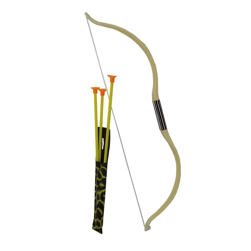 ptit-clown-indianerbogen-52-cm-wei-mit-3-pfeilen-und-k-cher image 1