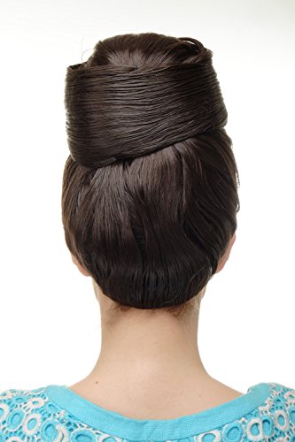 wig-me-up-gfw2200-6-damenper-cke-beehive-dutt-mittelbraun-25-cm-vintage-50er-60e image 8