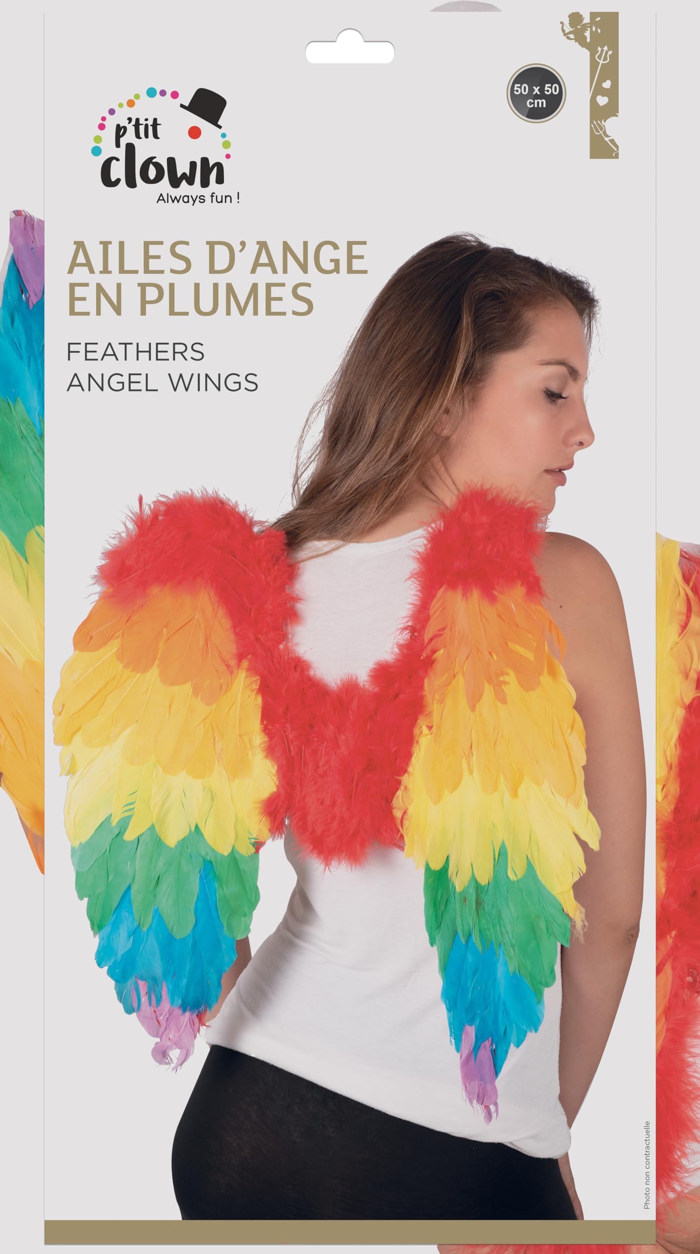 p-tit-clown-engelsfl-gel-aus-federn-50-x-50-cm-mehrfarbig image 2
