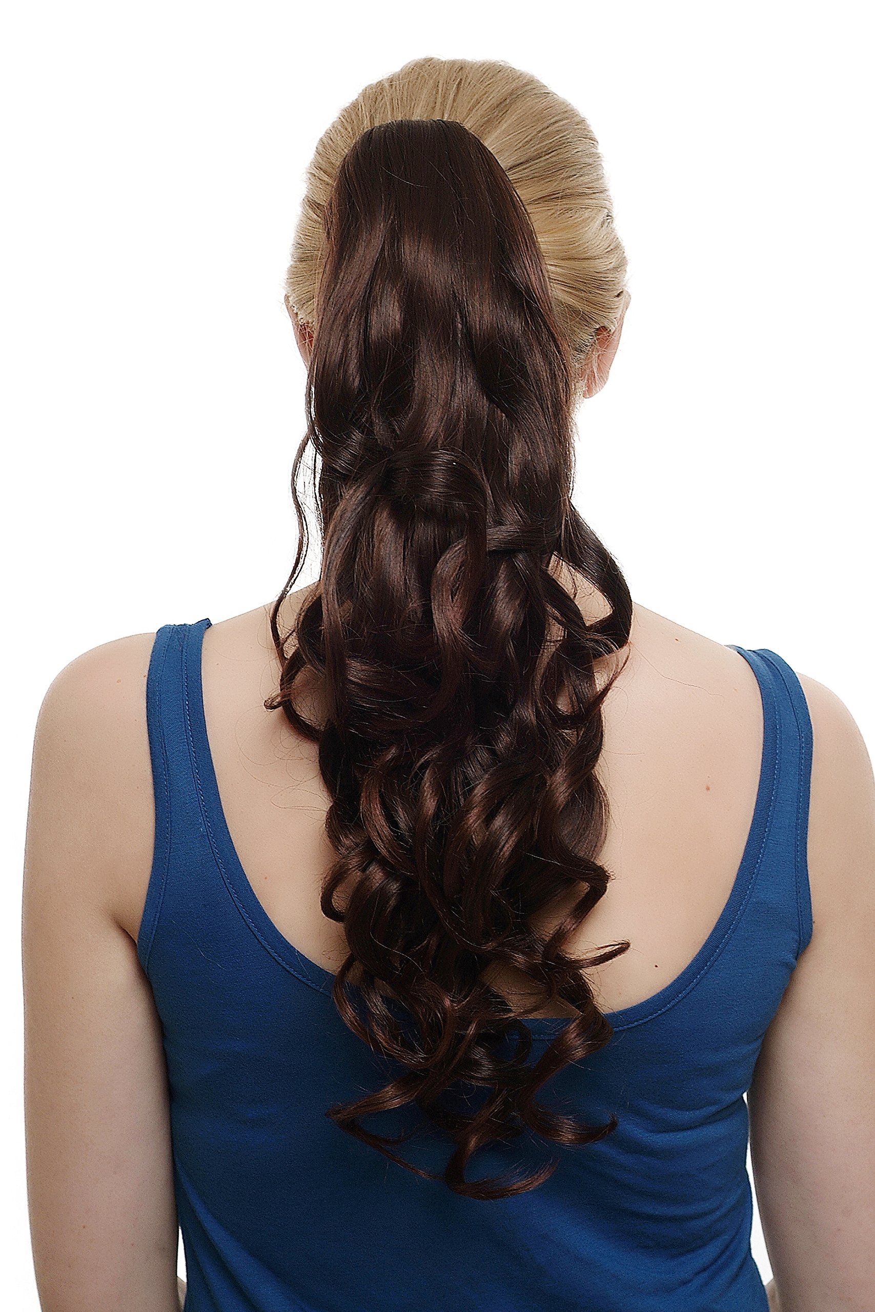 wig-me-up-pferdeschwanz-sa09-2t33-zopf-extension-braun-mix-gelockt-50-cm image 1