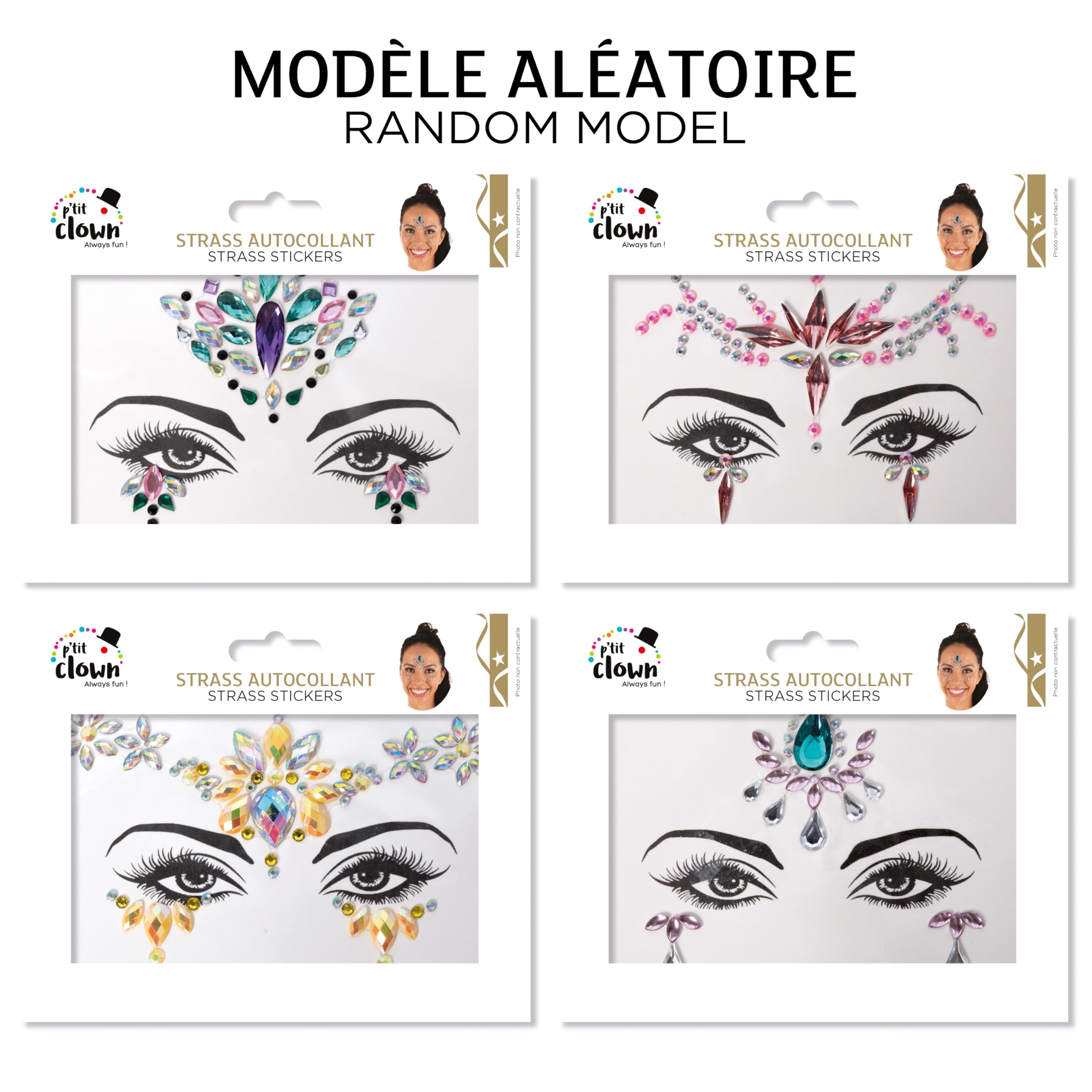 p-tit-clown-strass-sticker-f-r-gesicht-modell-iv-selbstklebend image 3