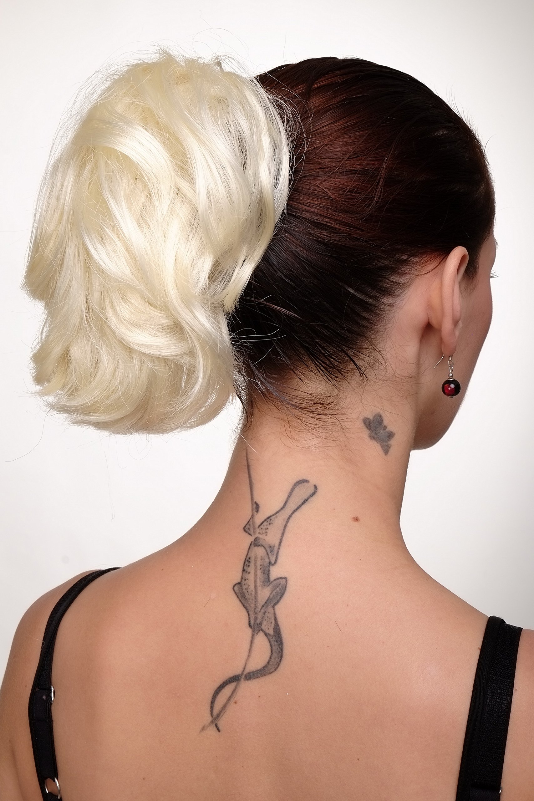 wig-me-up-t6545-haarteil-zopf-extension-platinblond-20-cm-mit-klammer image 2