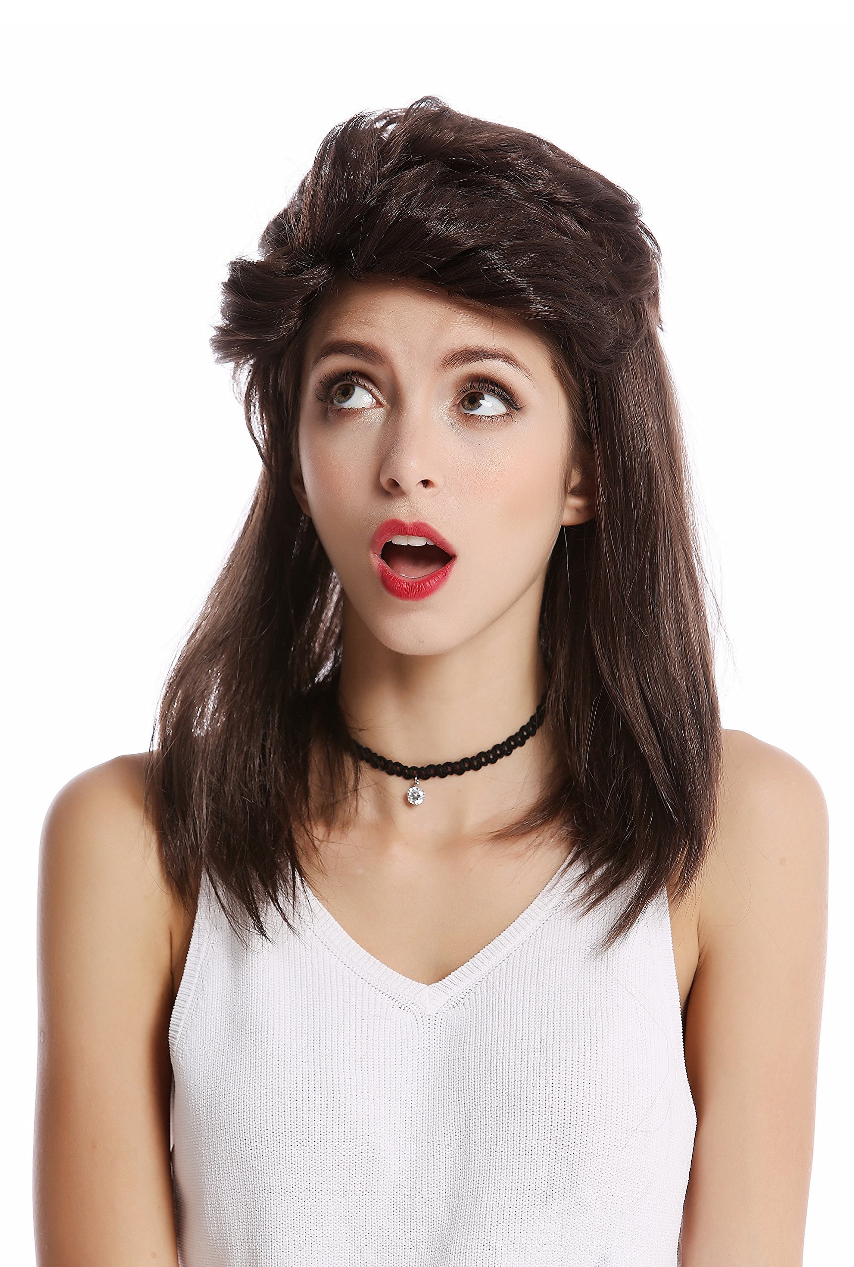 wig-me-up-90832-za2-per-cke-vokuhila-mullet-dunkelbraun-80er-45-cm image 2
