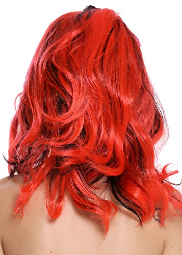 wig-me-up-cxh-009-damen-per-cke-rot-schwarz-gestr-hnt-mit-blumen image 7