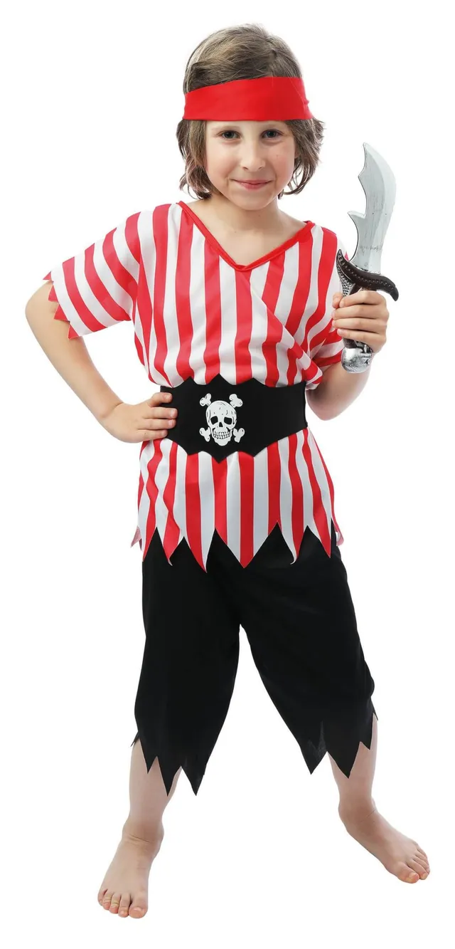 p-tit-clown-23322-piraten-messer-attrappe-29-cm-totenkopf-griff-silber-braun image 1