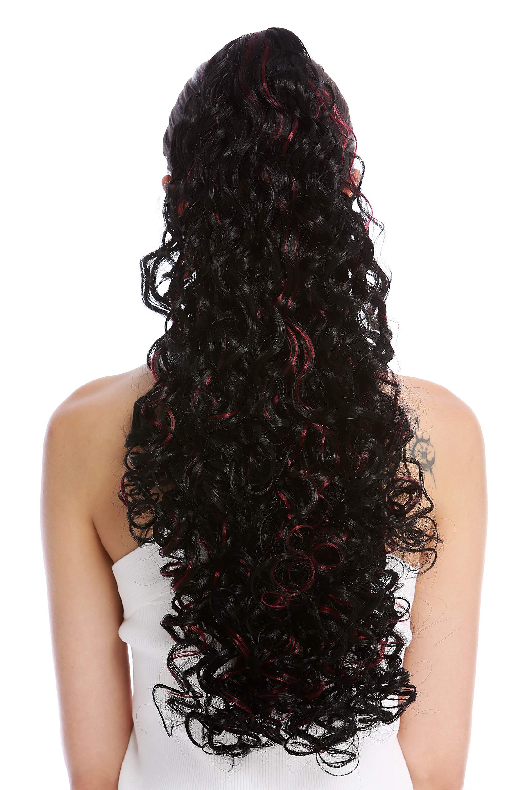 wig-me-up-mkb-21-v-1b39-pferdeschwanz-haarteil-schwarz-granatrot-ca-60-cm image 2