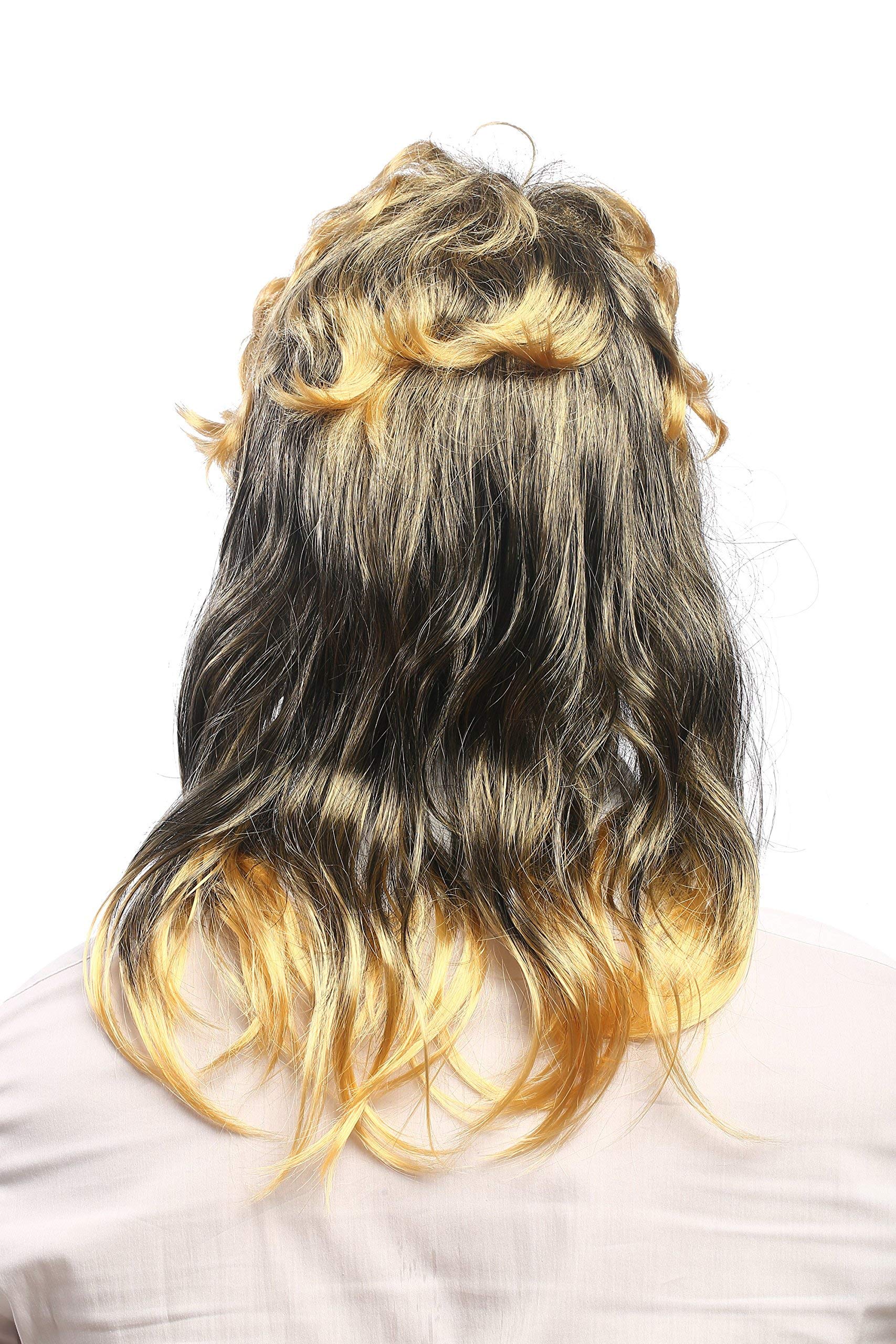wig-me-up-ad-017-p103t35-vokuhila-per-cke-schwarz-goldblond-ca-50-cm image 3