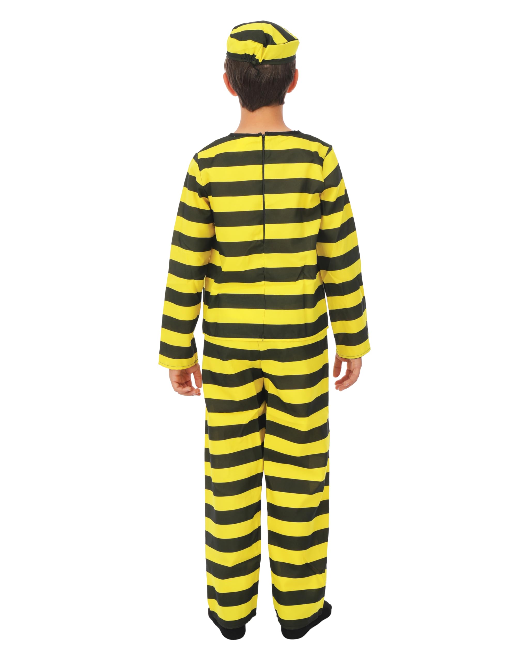 ptit-clown-gefangenenkost-m-f-r-kinder-3-teiliges-kost-m-mit-hut-hemd-und-hose image 6