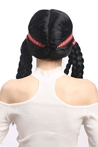 wig-me-up-w-12841-p103-party-per-cke-damen-indianerin-hippie-10-z-pfe-schwarz-50 image 6
