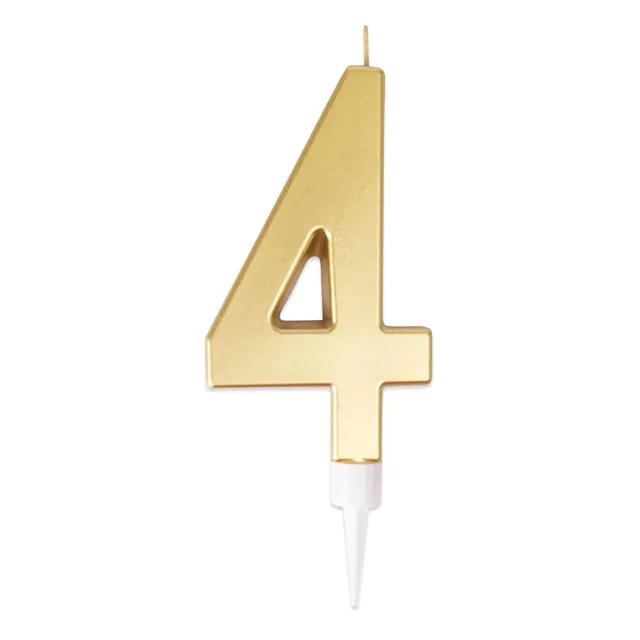 ptit-clown-23954-riesenkerze-gold-zahl-4-tortendeko image 1