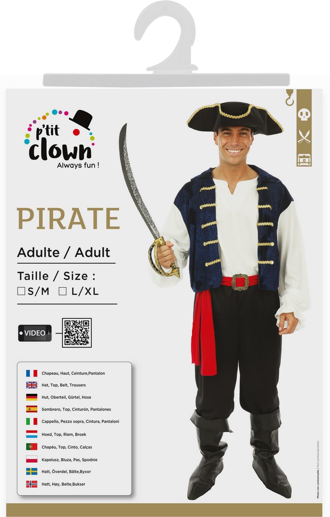 ptit-clown-piratenkost-m-f-r-erwachsene-blau-f-r-karneval-und-halloween image 5