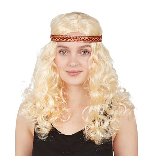 ptit-clown-68650-hippie-per-cke-damen-blond-lockig-mit-haarband image 6