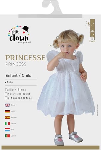 ptit-clown-kinderkleid-prinzessin-stern-wei-5-6-jahre-polyester image 7