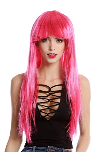 wig-me-up-1373-disco-per-cke-neonpink-lang-glatt-mit-pony-ca-60-cm image 6