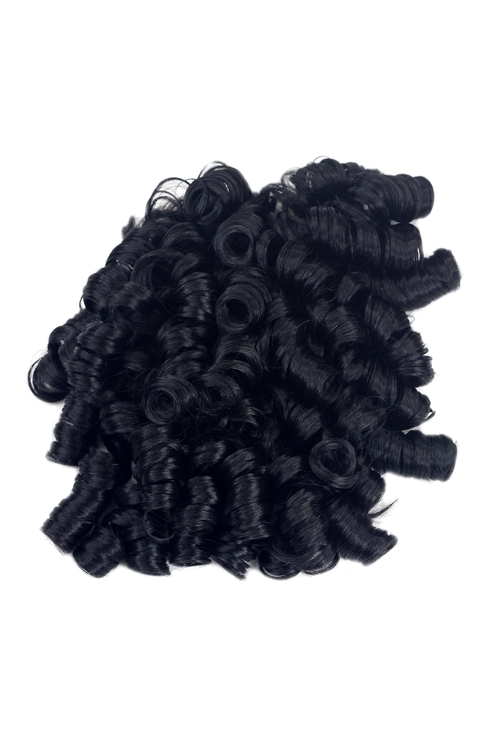 wig-me-up-2213-1b-dutt-zopf-haarteil-spirallocken-schwarz-kurz-barock image 2