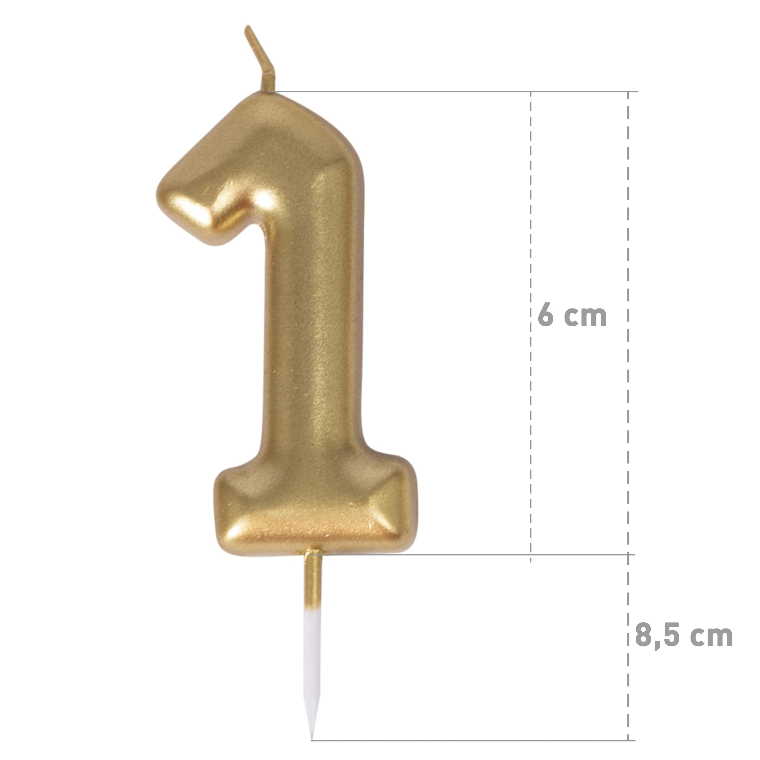 ptit-clown-23931-goldkerze-zahlenkerze-zahl-1-geburtstag image 2