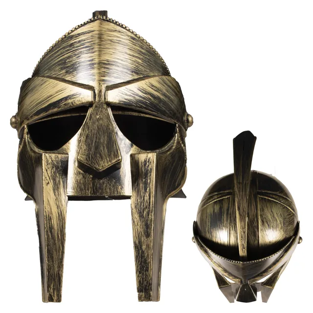 p-tit-clown-re21082-gladiator-helm-silber-schwarz-kost-m-accessoire image 1
